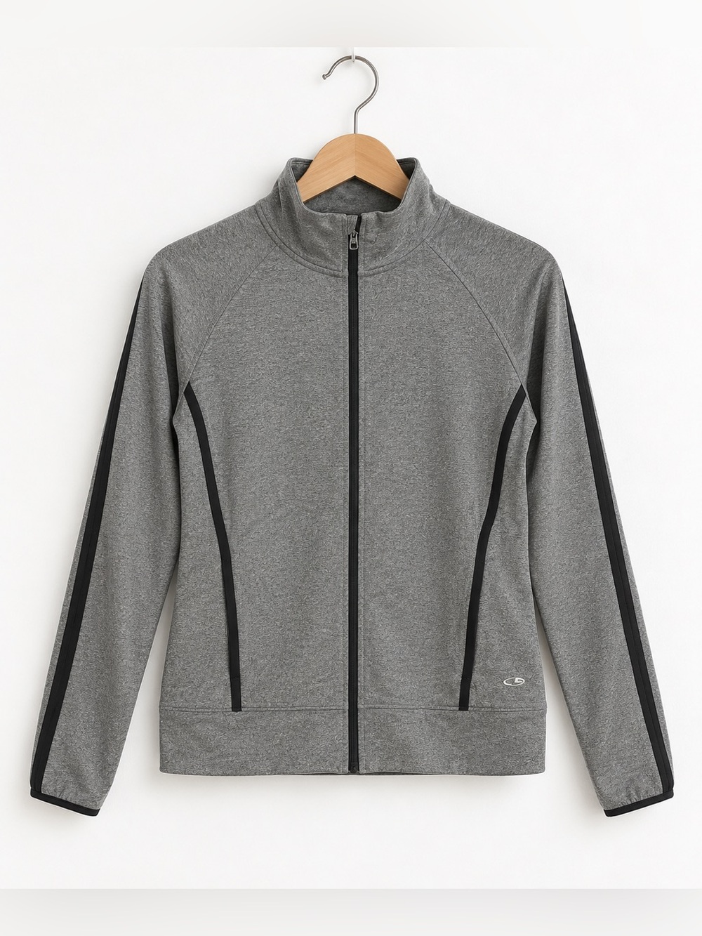 NWOT Champion Women's Gray Full-Zip Track Jacket with Black Trim